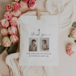 Joint Baptism 2 Photo Favour Bags