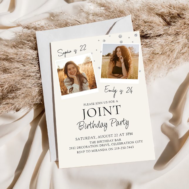 Joint Birthday Photo Invitation (Creator Uploaded)