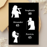 Joint Birthday Triple the Fun Minimalist Black