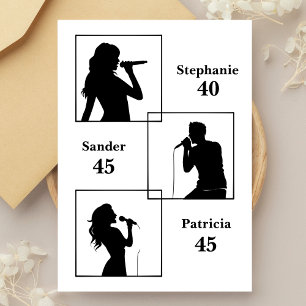 Joint Birthday Triple the Fun Minimalist White Invitation