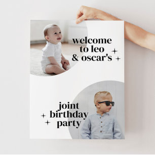 Joint Boys Birthday Arches Welcome Poster