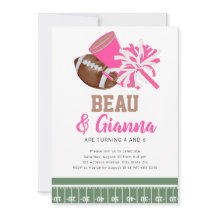 Joint Combined Birthday Party Invitation Boy Girl