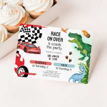 Joint Dinosaur & Race Cars Sibling Birthday