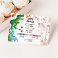 Joint Dinosaur & Unicorn Boy Girl Birthday