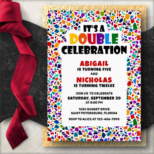 Joint Double Birthday Invitation