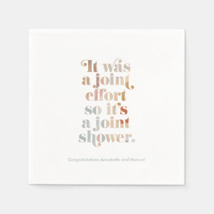 Joint Effort Couple's Baby Shower Napkins