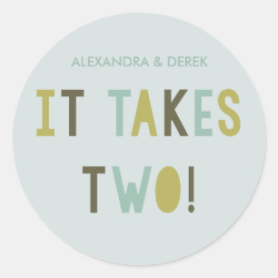 Joint Effort Round Sticker // Aqua