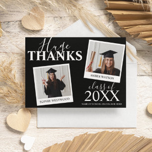 Joint Graduation   2 Photo  Thank You Card
