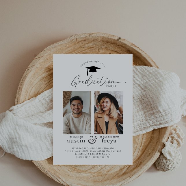 Joint Graduation Party 2 Photo Invitation (Creator Uploaded)