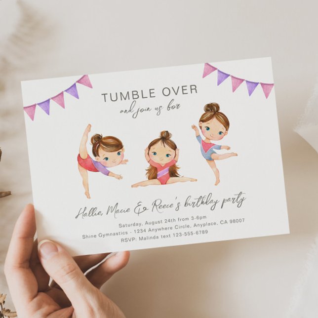 Joint Gymnastics Birthday Invitation (Creator Uploaded)