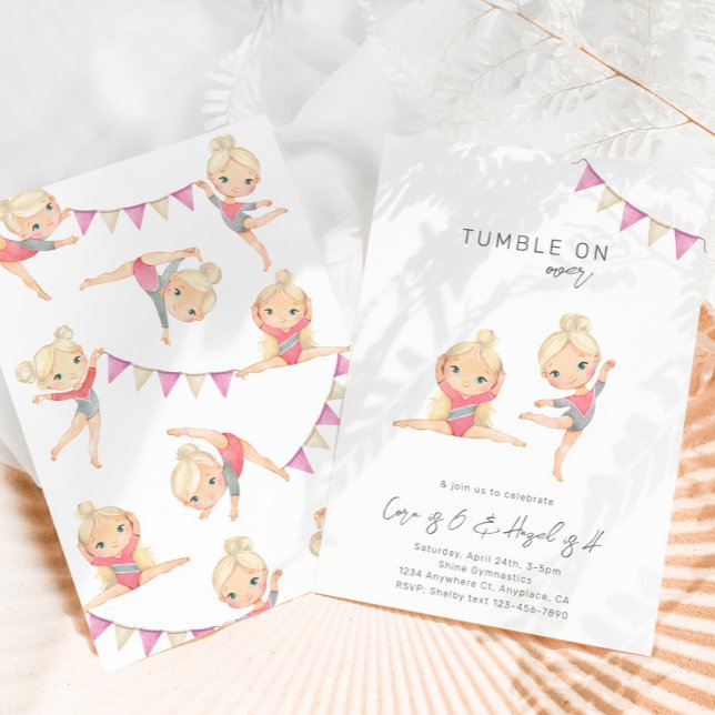 Joint Gymnastics Birthday Invitation (Creator Uploaded)