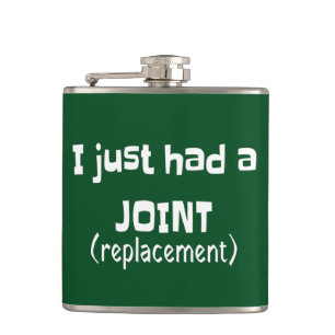Joint Replacement Humour Funny Novelty Hip Flask