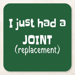 Joint Replacement Humour Funny Novelty Square Paper Coaster
