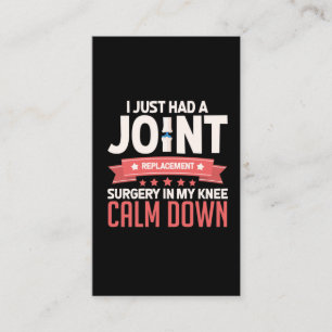 Joint Replacement Surgery Knee Recovery Get Well Business Card