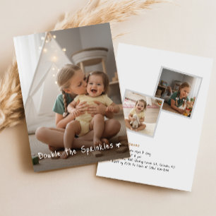 Joint Sibling Photo Double Birthday Party Invitation
