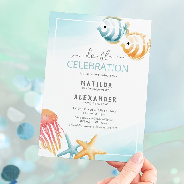 Joint Under the Sea Birthday Invitation (Creator Uploaded)