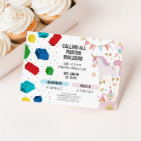 Joint Unicorn & Building Blocks Birthday