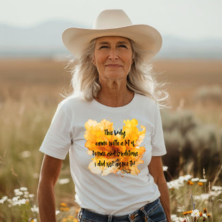 Joke About Your Own Body on Abstract Background T-Shirt