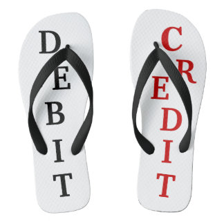 Joke Debit Credit Bookkeeping Accountant Gift Idea Jandals