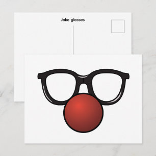 Joke glasses postcard