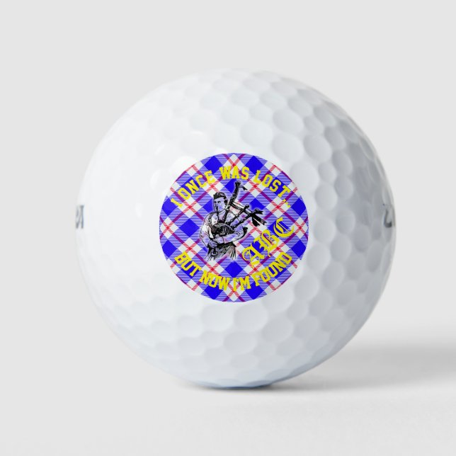Joke Golf Ball, I Once Was Lost But Now I'm Found Balls (Front)