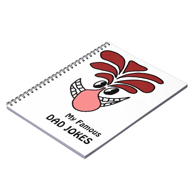 Joke Keeper Funny Face Changeable text Notebook (Left Side)