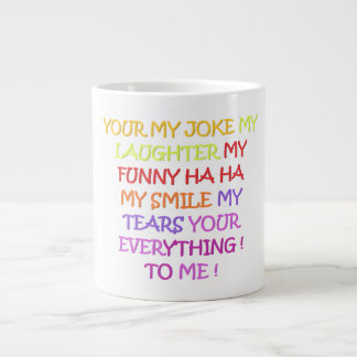 Joke laughter funny cute sweet words poems large coffee mug