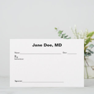 Joke prescription pad stationery