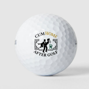 Joke weddings personalised monogrammed for him her golf balls