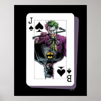 Joker and Batman Spade Playing Card Illustration