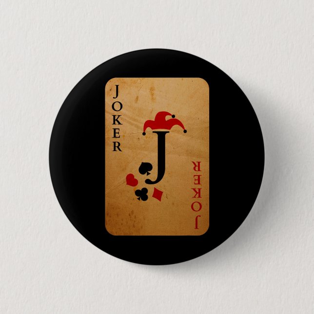 Joker Card Costume  Halloween Deck of Cards 6 Cm Round Badge (Front)