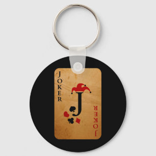 Joker Card Costume Halloween Deck of Cards Key Ring