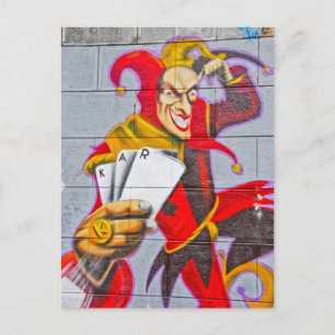 Joker graffiti postcard