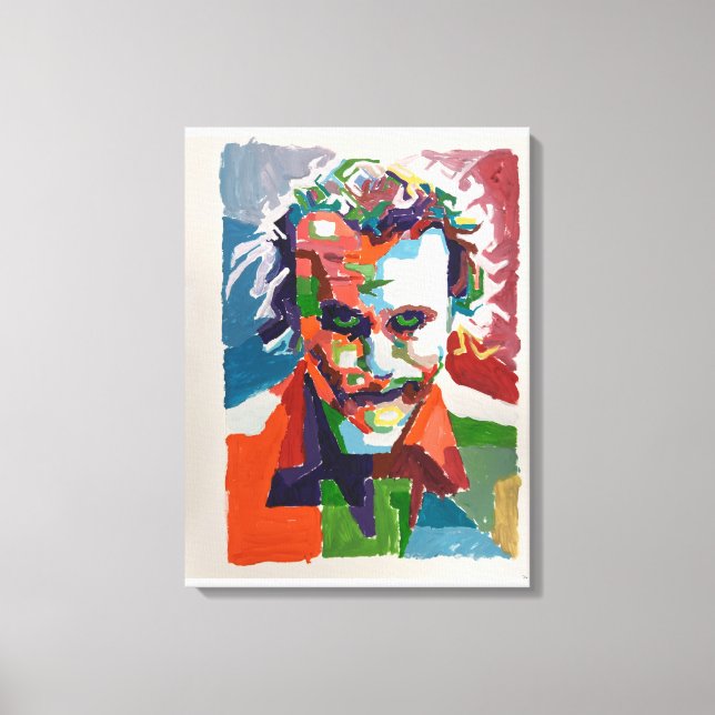 Joker Hand Painted by Mark Elsen Canvas Print (Front)