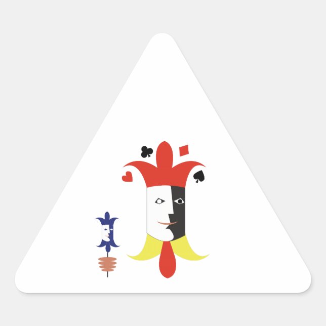 Joker Heads Triangle Sticker (Front)