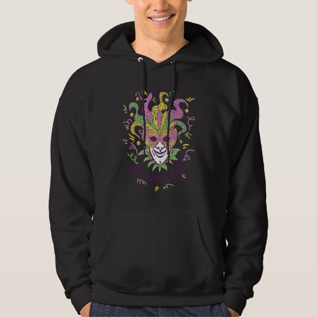 Joker Mardi Gras Party Parade Shenanigans Carnival Hoodie (Front)