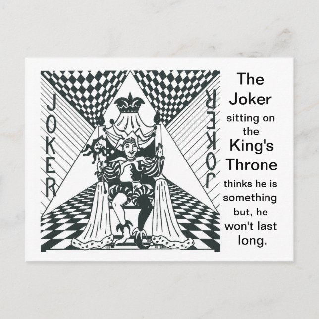 Joker on King's Throne - Postcard (Front)
