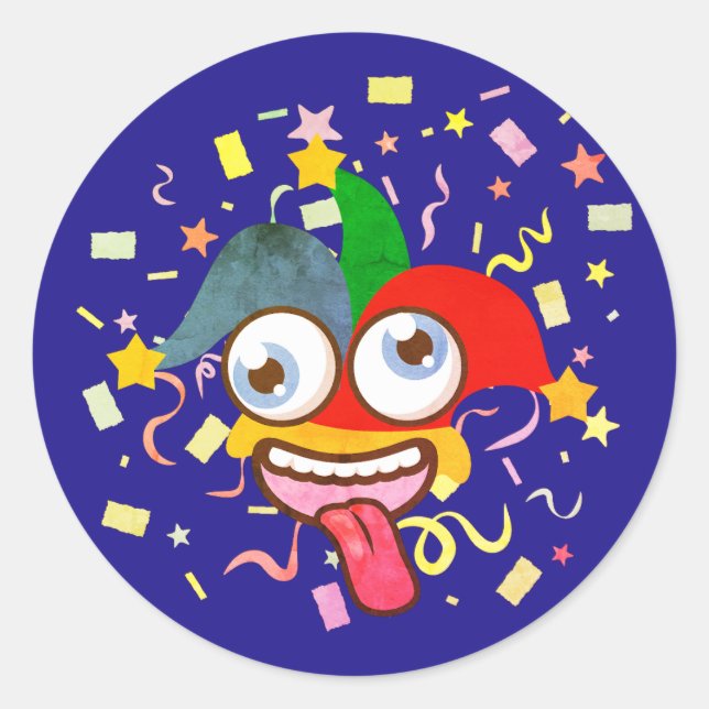 JOKER PRANKS CLASSIC ROUND STICKER (Front)