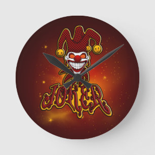 Joker Round Clock
