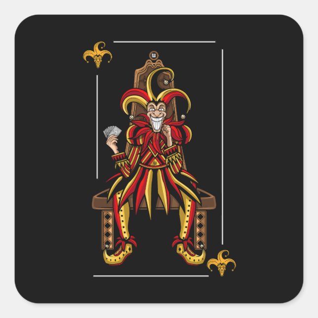 Jokers Wild Square Sticker (Front)