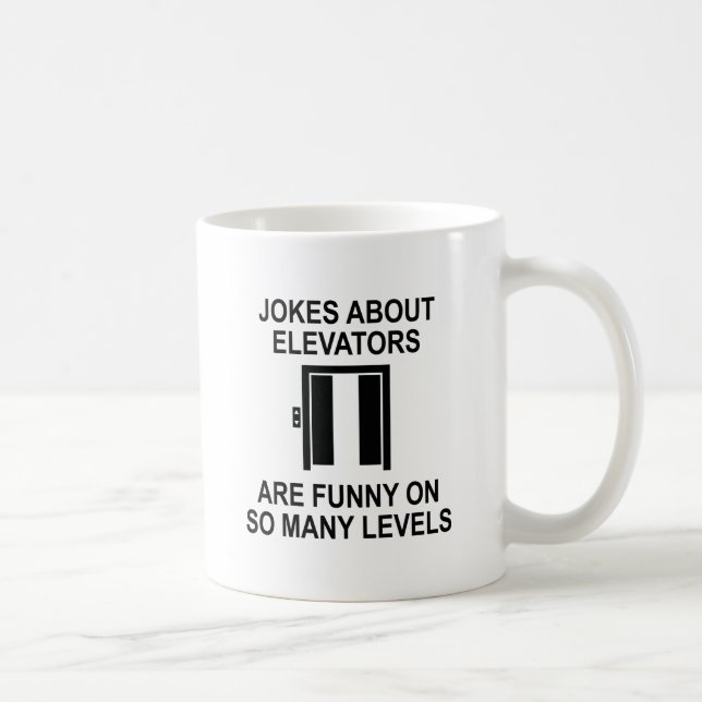 Jokes About Elevators Coffee Mug (Right)