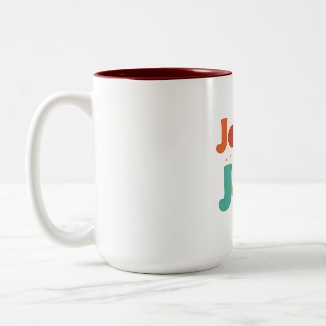Jokes for Jets Two-Tone Coffee Mug (Left)