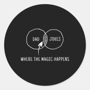 Jokes Where The Magic Happens 1 Classic Round Sticker