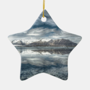 Jokulsarlon glacial lagoon, Iceland Ceramic Tree Decoration