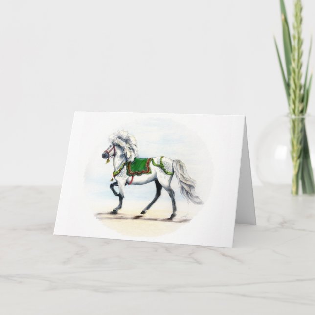 Jol  Icelandic Horse Holiday Card (Front)