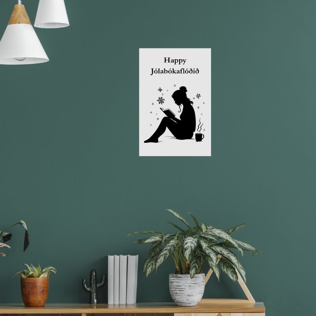 Jolabokaflod - Iceland Book Flood Poster (Living Room 1)
