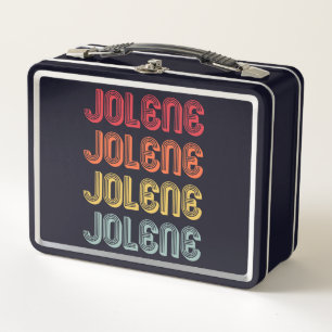 JOLENE Gift Name Personalized Retro Vintage 80s 90 Metal Lunch Box
