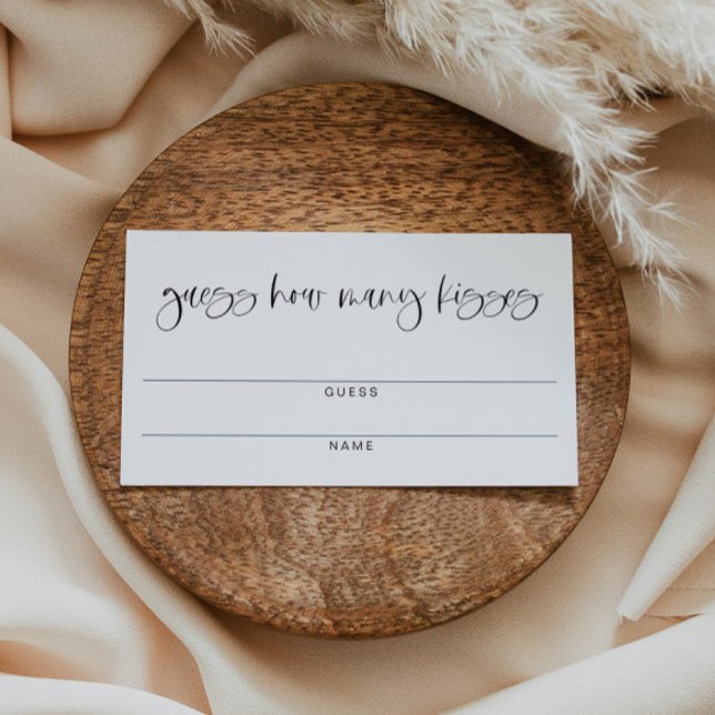 JOLIE Boho How Many Kisses Bridal Shower Game Place Card (Creator Uploaded)