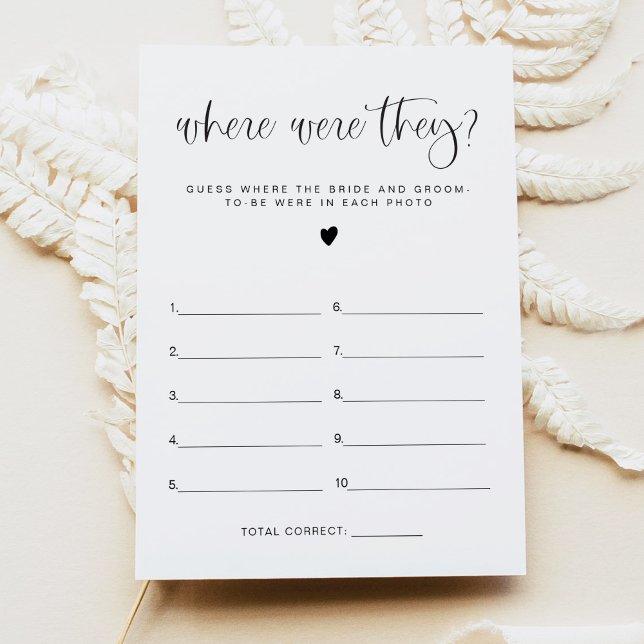 JOLIE Boho Where Were They Bridal Shower Game Card (Creator Uploaded)