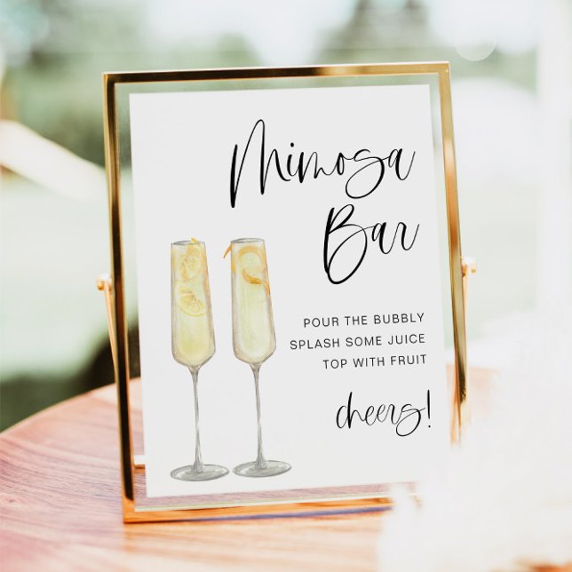 JOLIE Minimalist Bohemian Bridal Mimosa Bar Sign (Creator Uploaded)